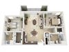Mosaic Apartments_Oxnard CA_Floor Plan_Two Bedroom Two Bathroom 2A Mosaic Apartments_Oxnard CA_Floor Plan_Two Bedroom Two Bathroom 2A
